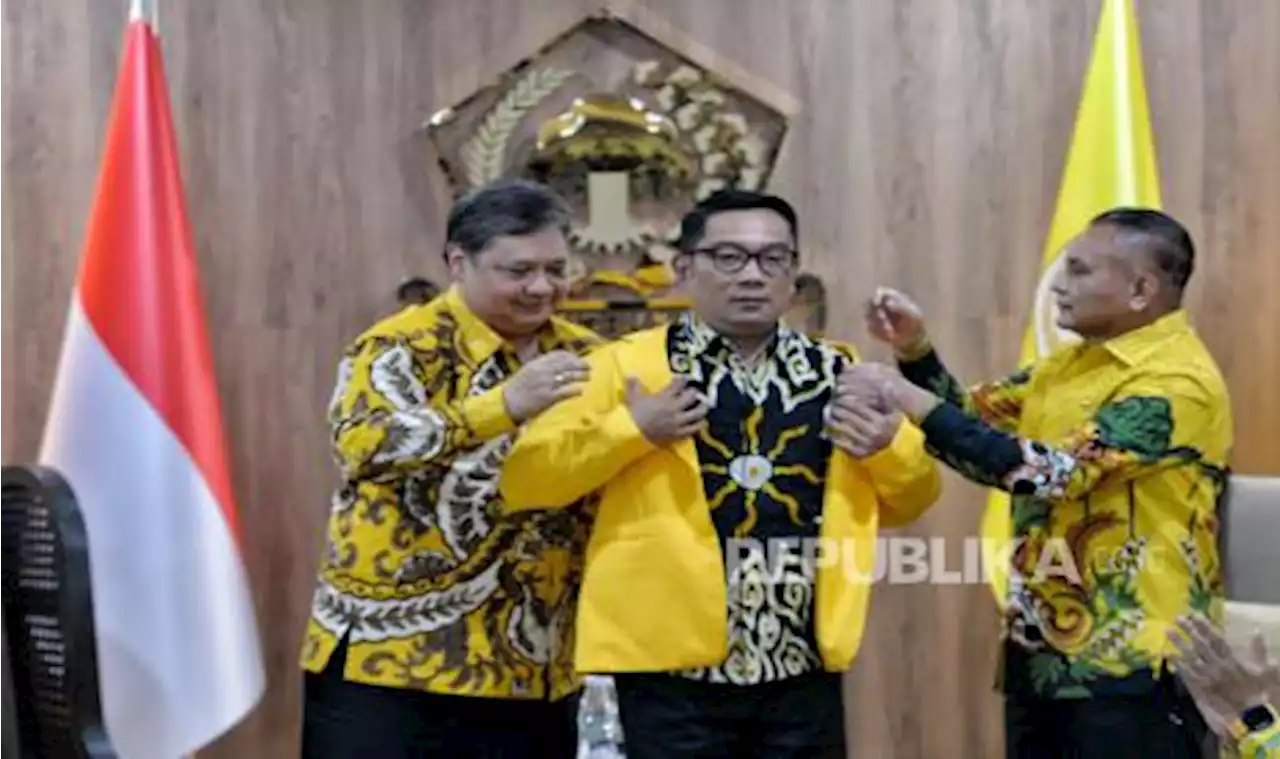 Ridwan Kamil dan Soekarwo Gabung Golkar, Elektabilitas Airlangga Bisa Naik |Republika Online