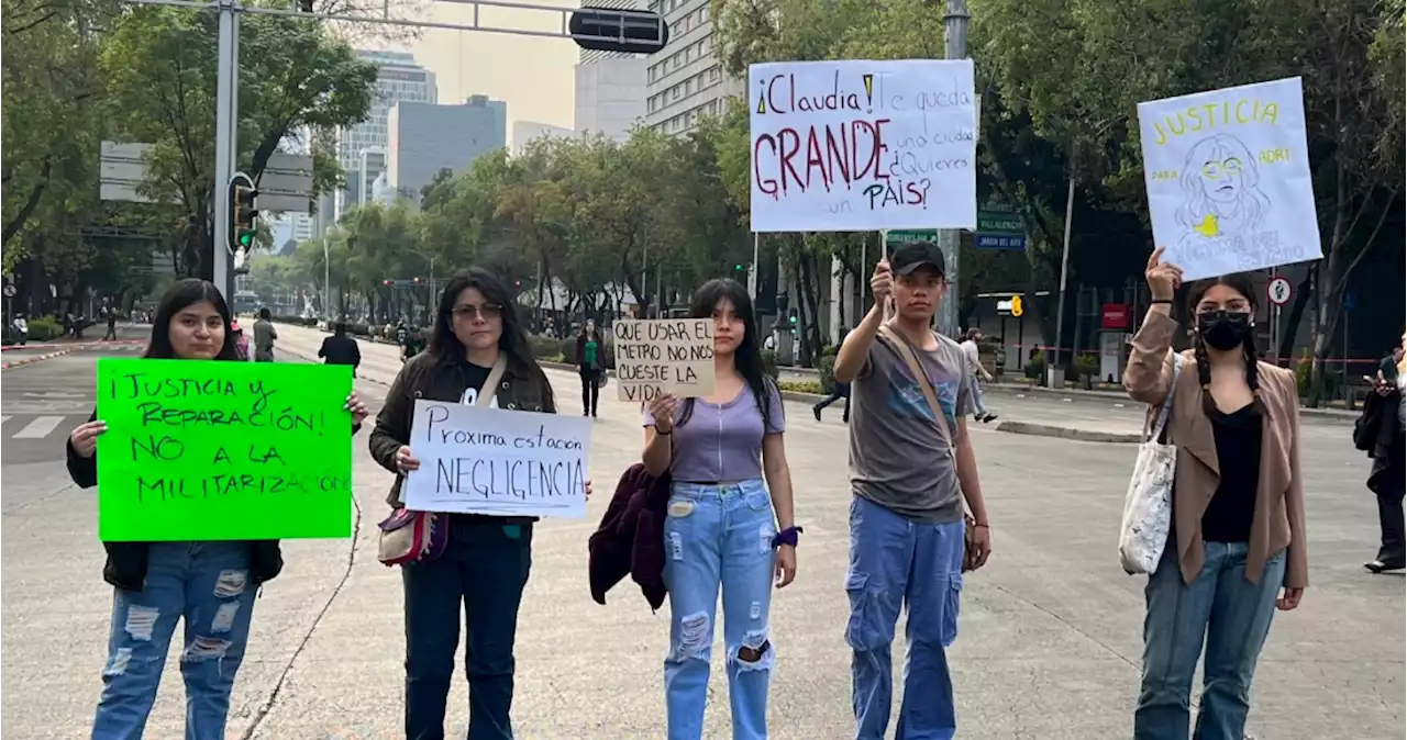 VIDEOS: Grupos marchan contra la presencia de la Guardia Nacional en el Metro de CdMx