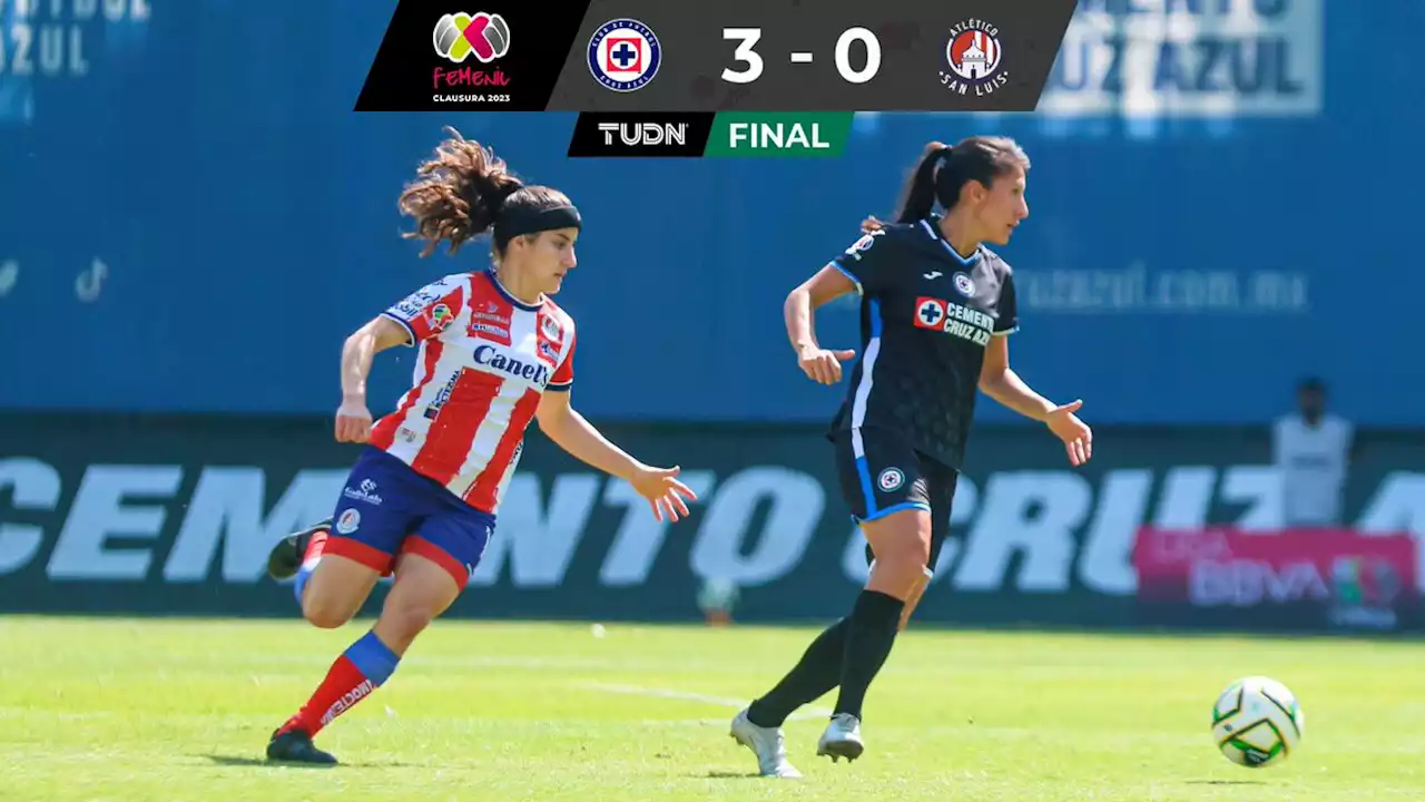 Cruz Azul suma su primera victoria ante el Atlético San Luis en la Liga MX Femenil