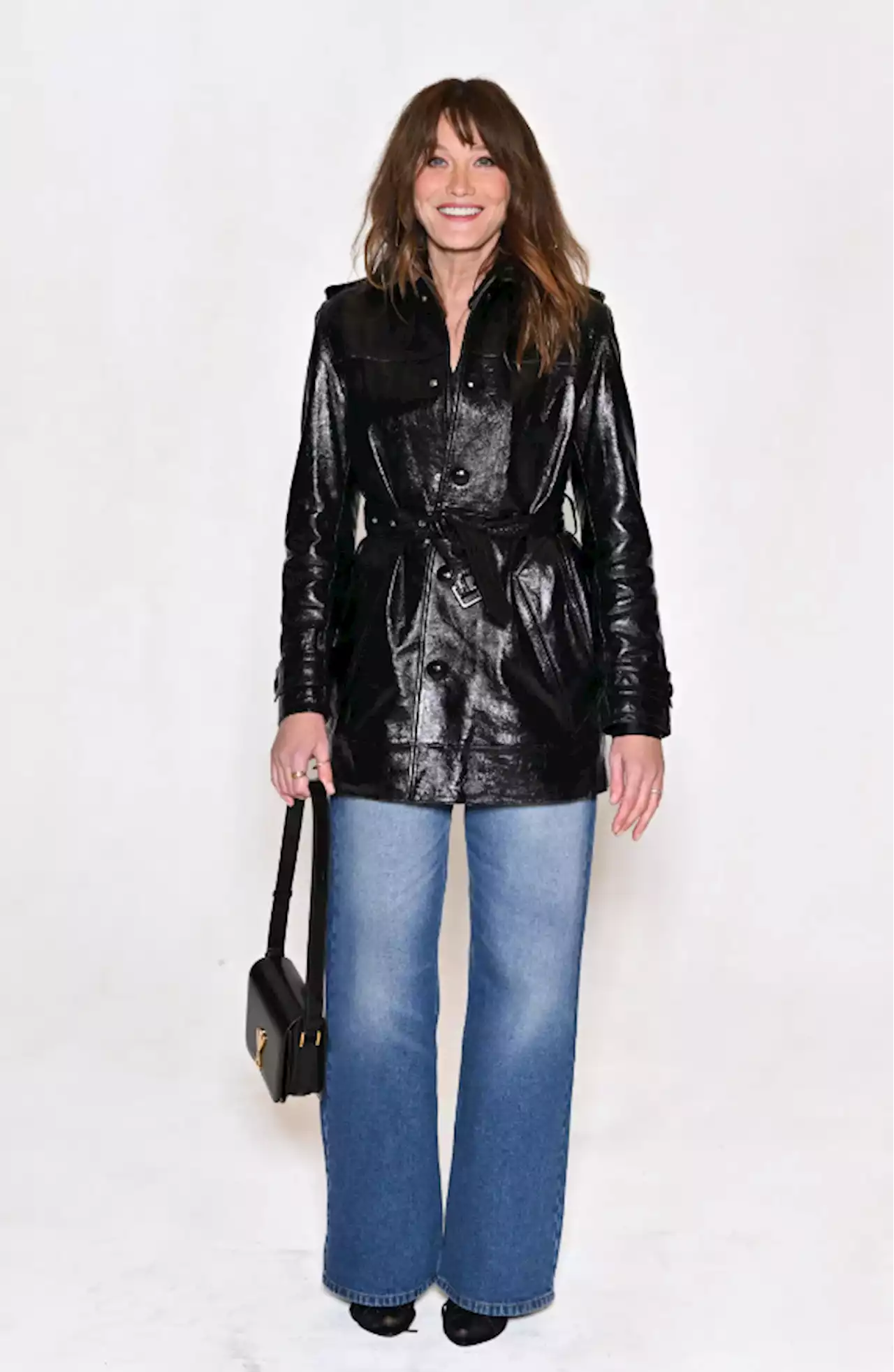 Carla Bruni Wears Supermodel Staples on the Front Row