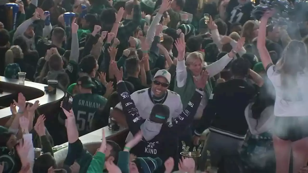 Fans celebrate Eagles victory in South Philadelphia