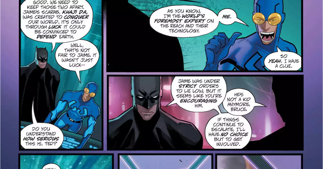 Blue Beetle: Graduation Day #3 Preview: You're Not my Bat-Dad!