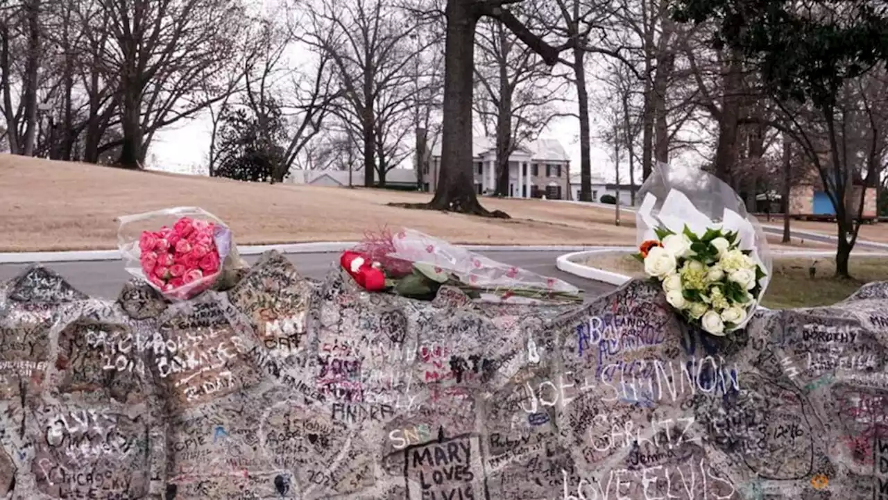 Mourners gather at Graceland for Lisa Marie Presley memorial