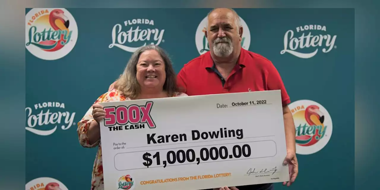 Woman turns stop at grocery store into $1M lottery check