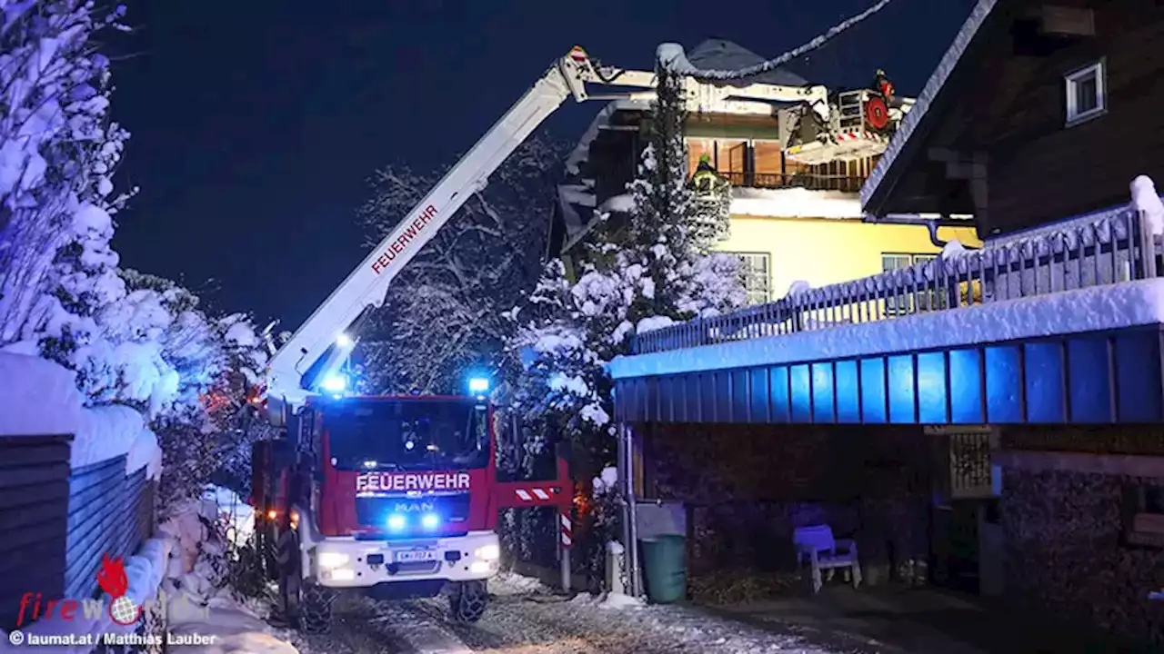 Oö: Vier Feuerwehren bei ausgedehntem Glimmbrand in einem Wohnhaus in Altmünster im Einsatz