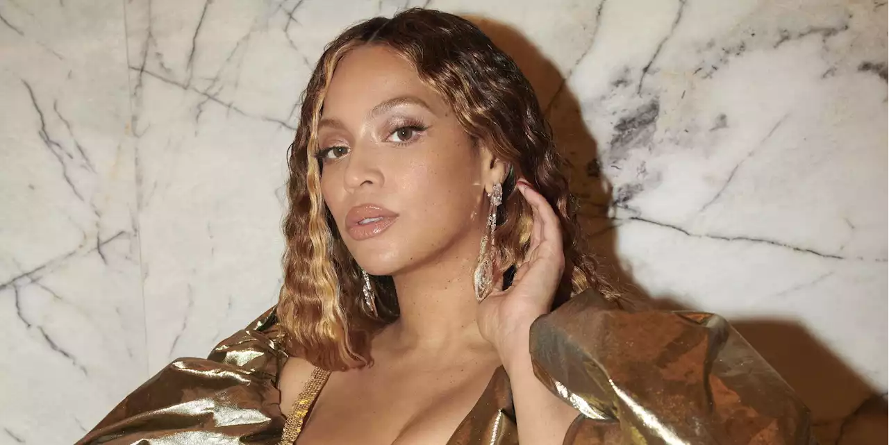 Beyoncé Is a Goddess in a Sparkling Gown and Molten Gold Cape