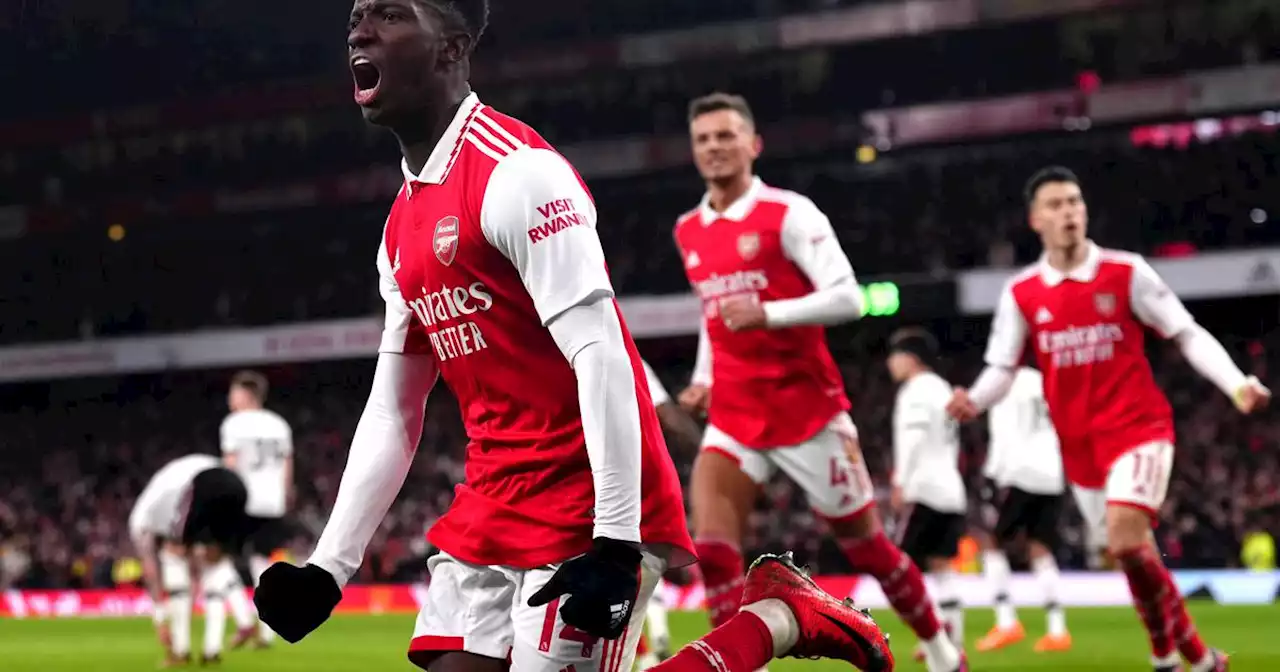 Eddie Nketiah scores twice as Arsenal edge Manchester United in pulsating contest