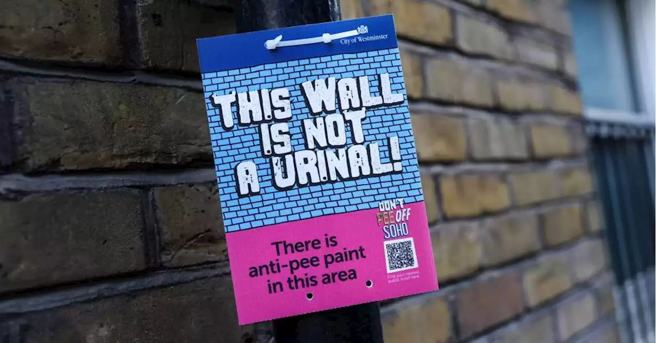 À Londres, une peinture 'anti-pipi' pour empêcher les hommes d'uriner dans la rue