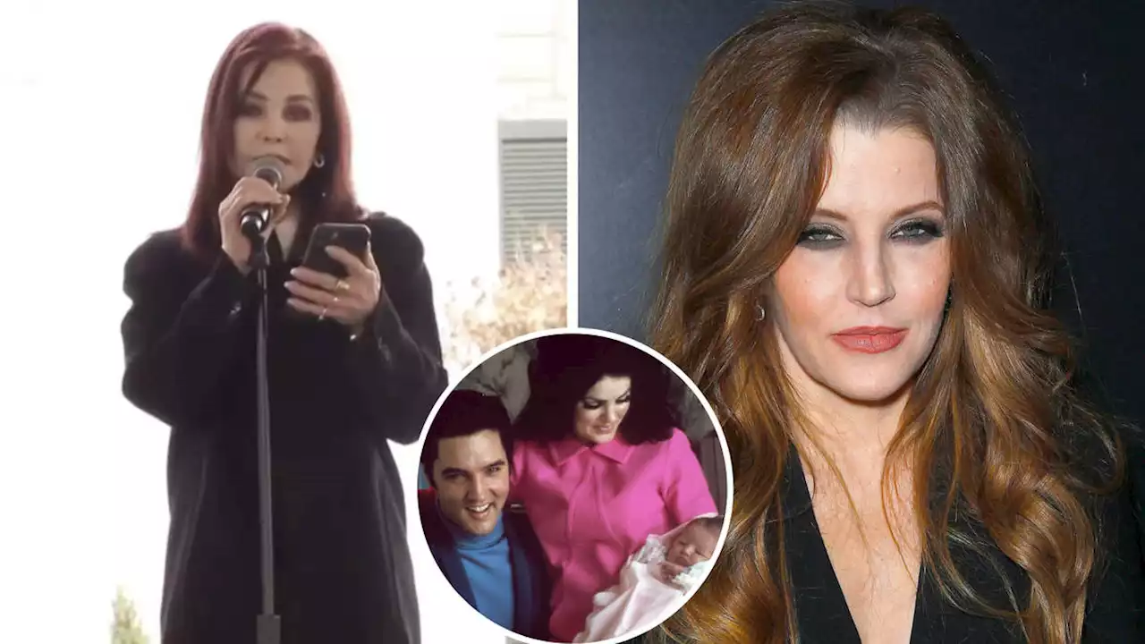 Priscilla leads Lisa Marie's memorial service