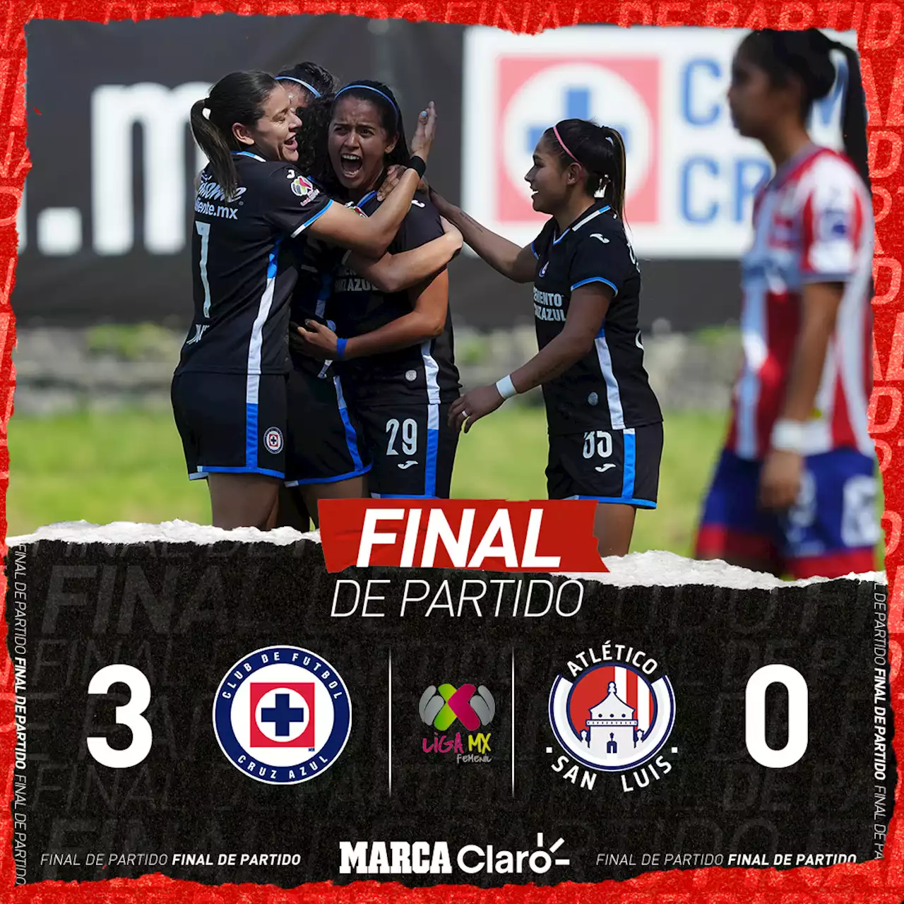 Cruz Azul femenil golea a Atlético de San Luis en su primer triunfo del Clausura 2023