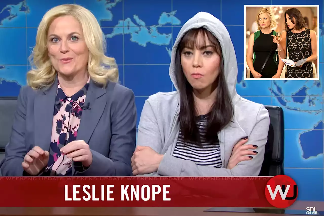 Amy Poehler, Aubrey Plaza reprise ‘ Parks and Rec’ roles on SNL’s ‘The Weekend Update’