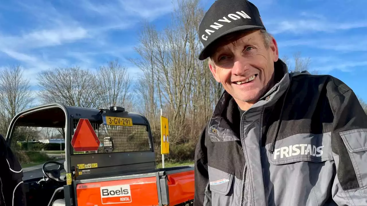 Geen stress voor Adrie van der Poel bij de opbouw van het WK-parcours