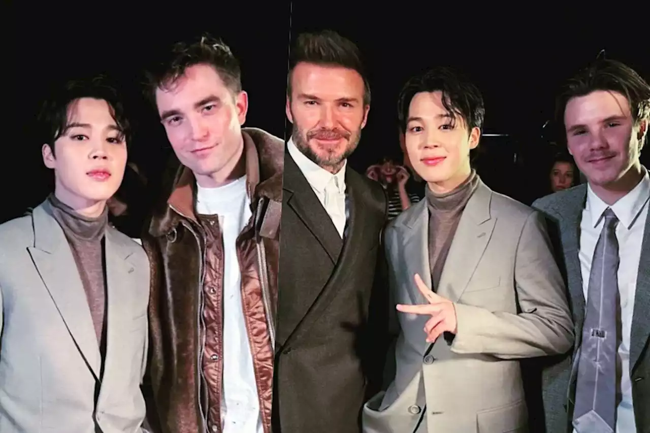 BTS’s Jimin Hangs Out With Robert Pattinson, David Beckham, And More At Paris Fashion Week