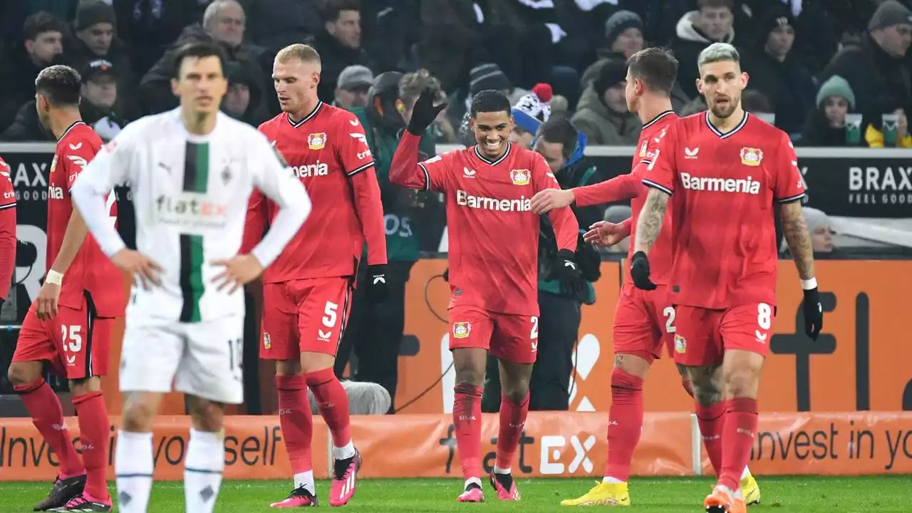 Bundesliga: Bayer Leverkusen kontert Borussia Mönchengladbach aus - und muss doch bangen