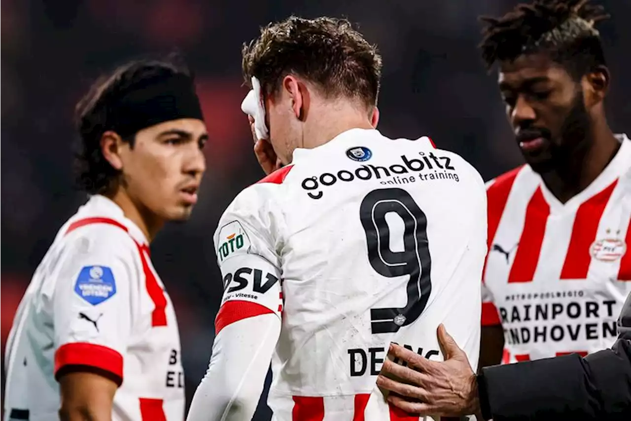 PSV wint van Vitesse, maar verliest De Jong met hoofdblessure