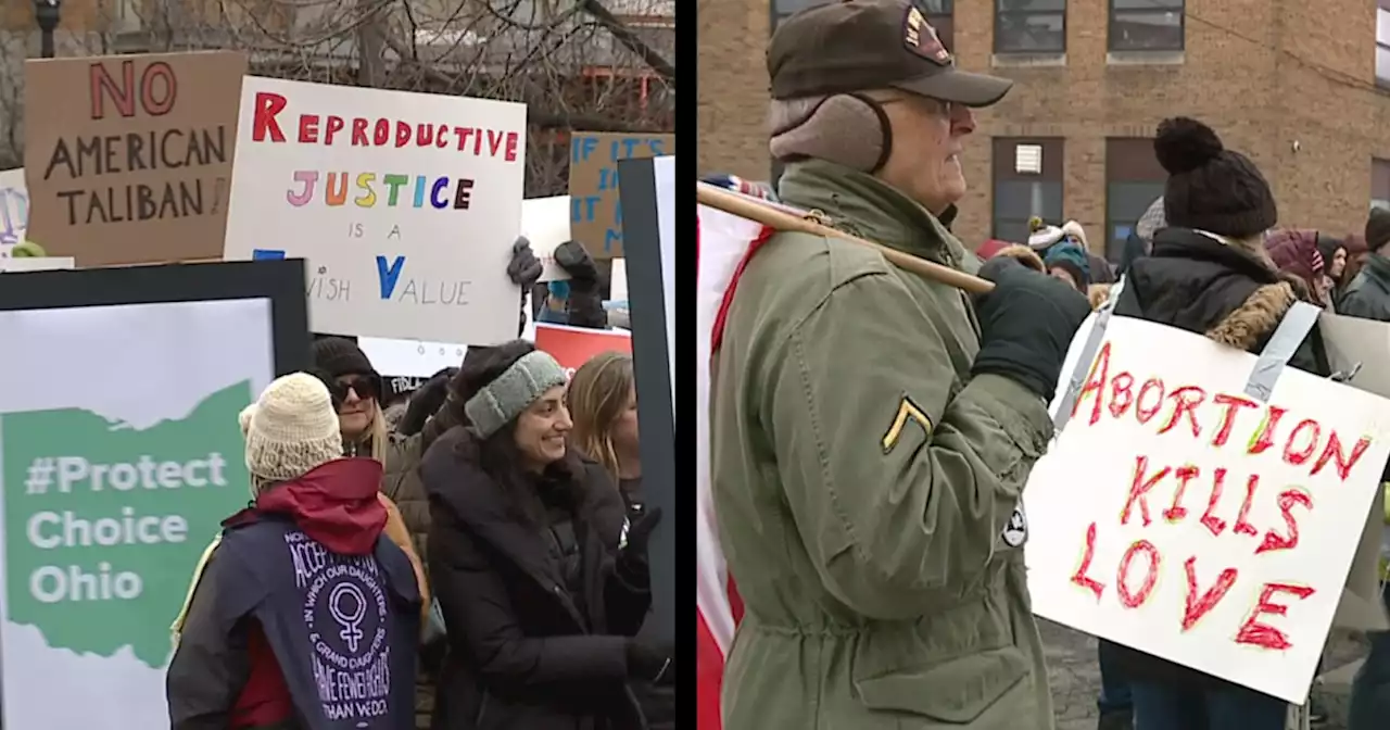 Demonstrators on both sides of abortion argument gather in Cleveland for separate rallies