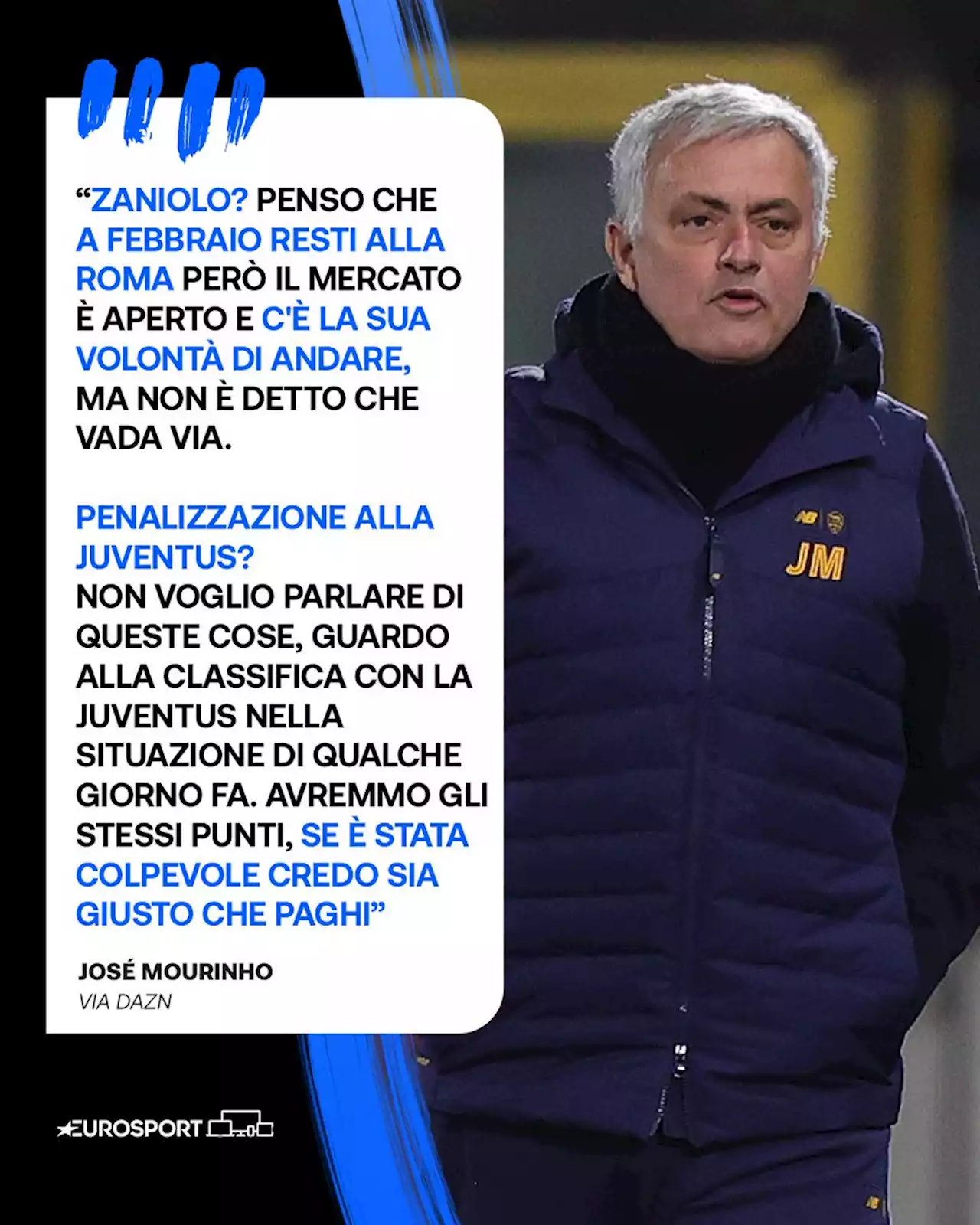 Serie A, Spezia-Roma Mourinho: 'Zaniolo vuole andare via dalla Roma, ma penso che a febbraio resti un nostro giocatore'