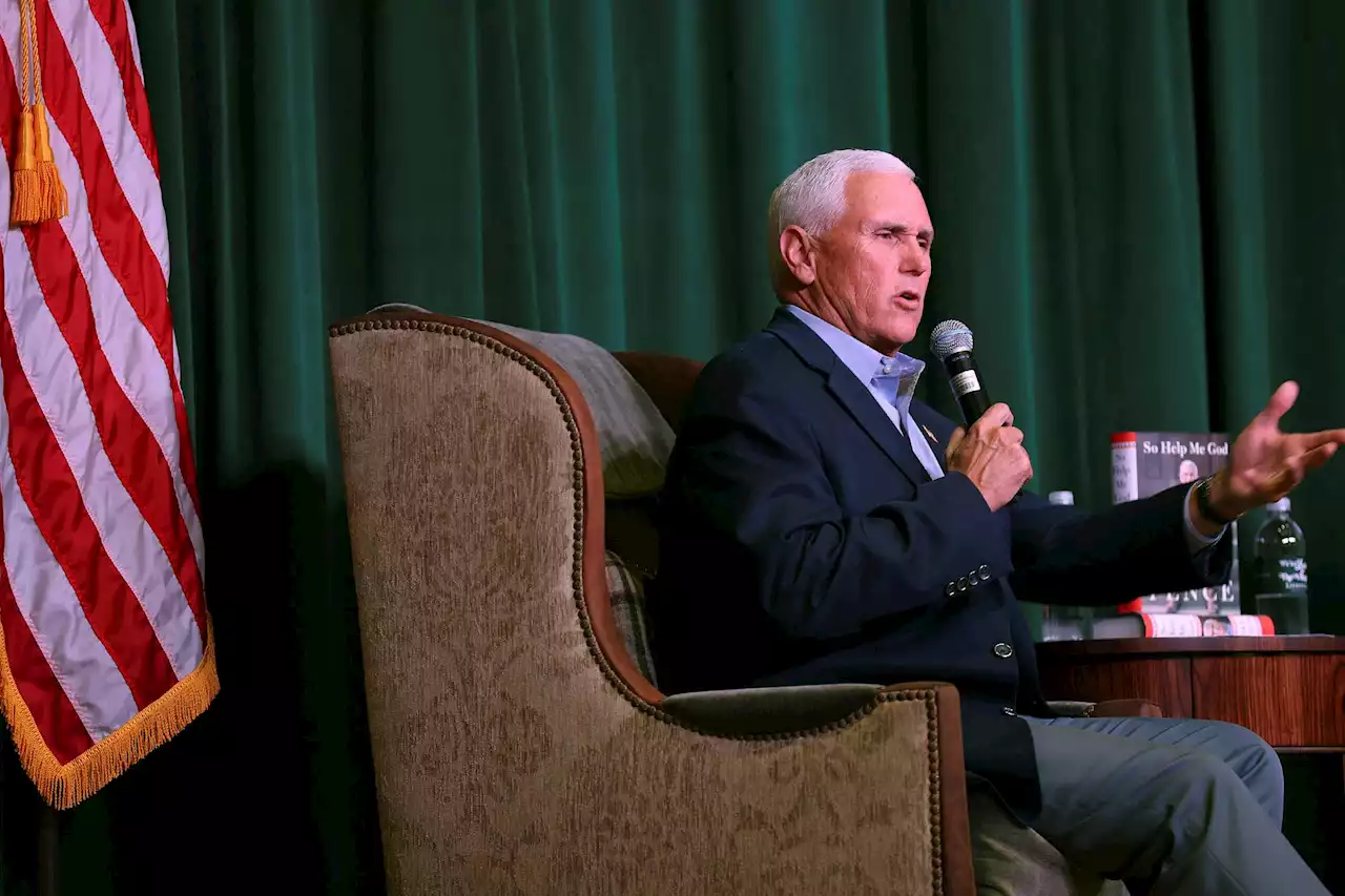 Former VP Mike Pence sells his book — and himself as presidential candidate — at San Antonio church