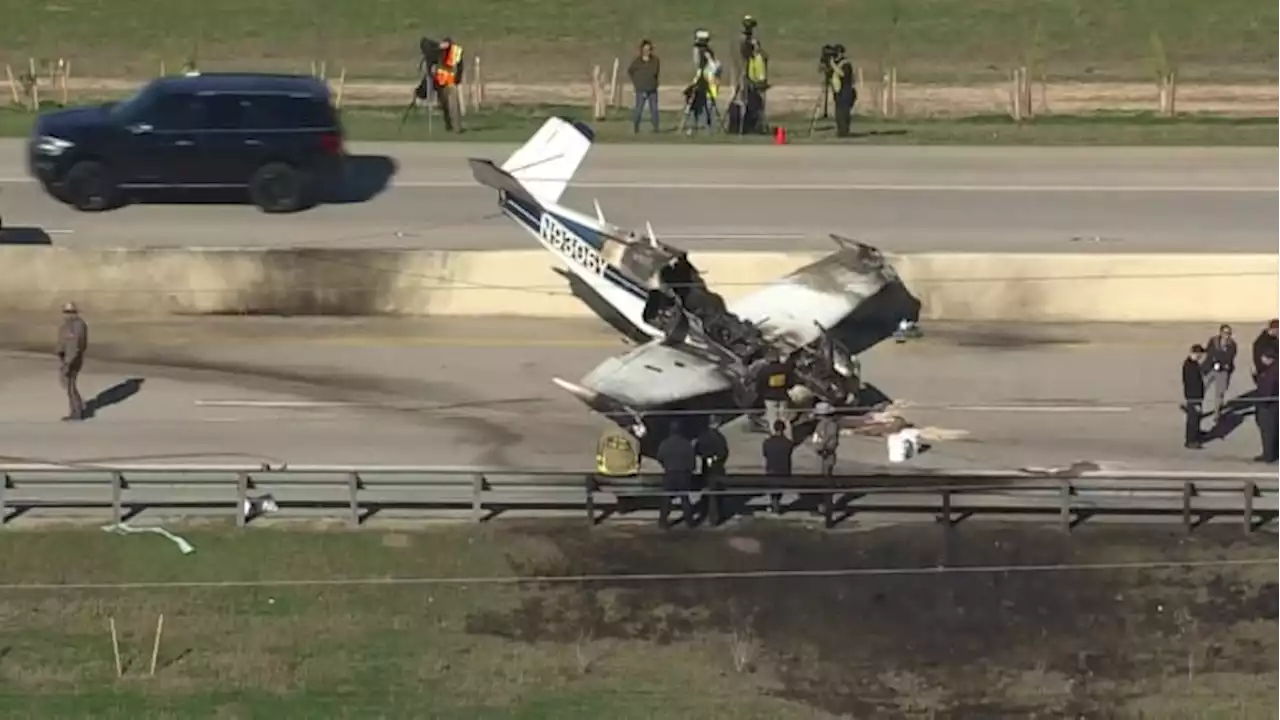 Small plane makes emergency landing on Houston highway, officials say