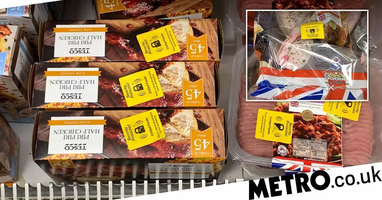 Security tags spotted on £5 packets of chicken in Tesco store