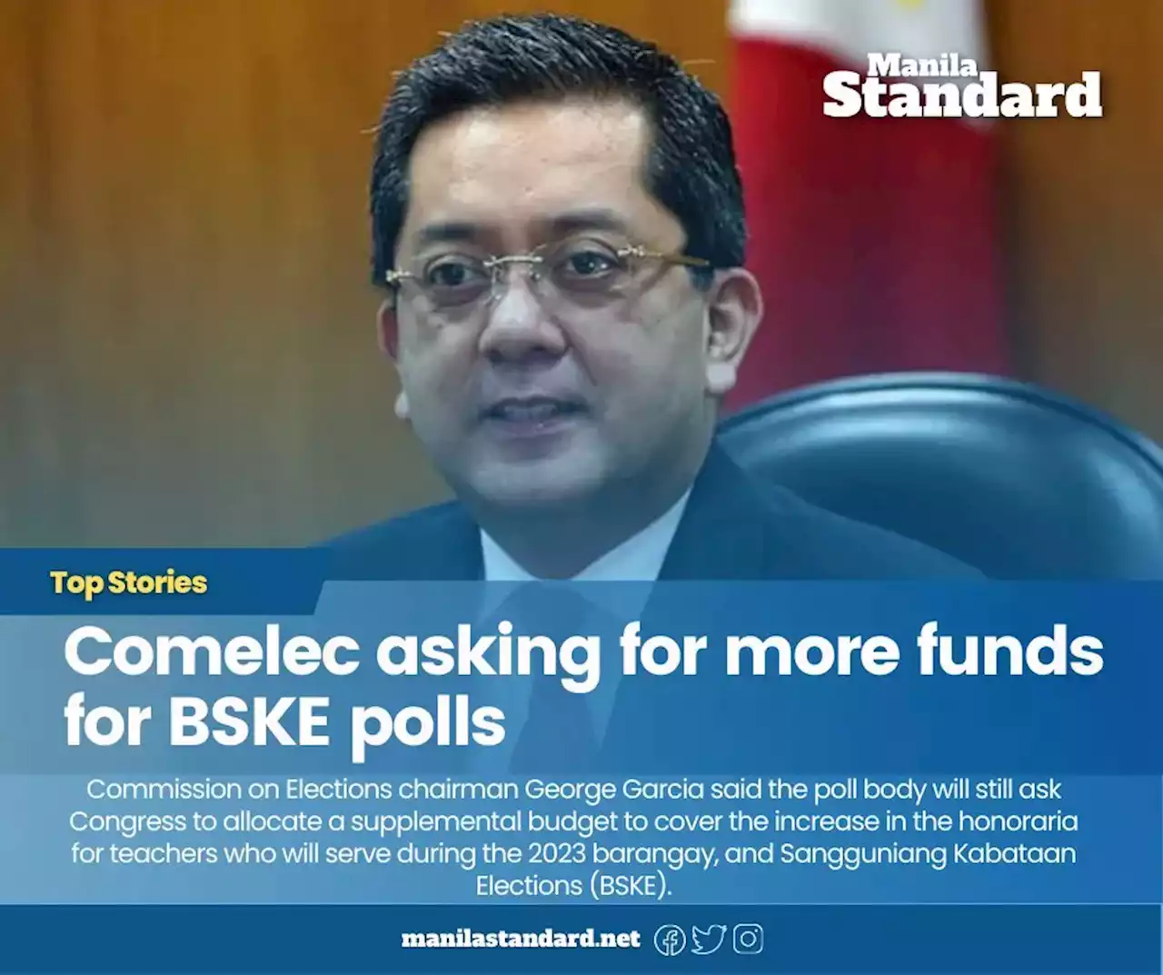 Comelec asking for more funds for BSKE polls