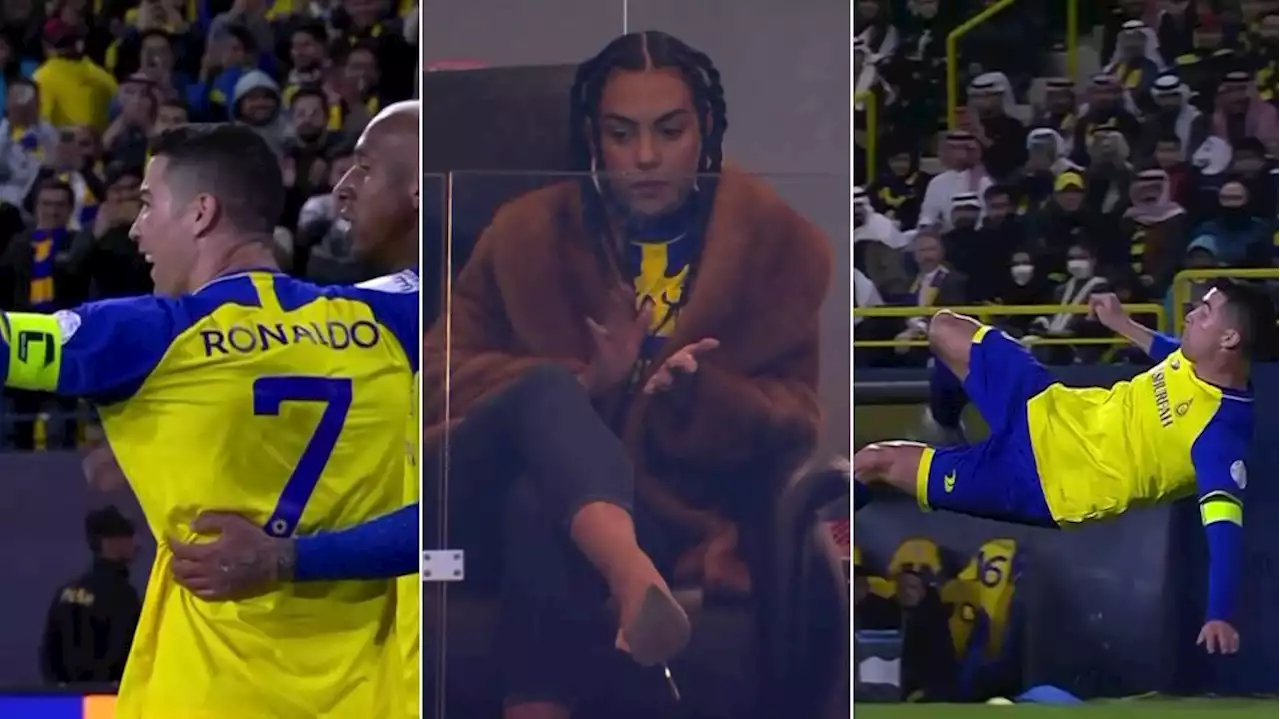 Cristiano debuta con el Al-Nassr: gana, intenta una chilena y Georgina le arropa desde el palco