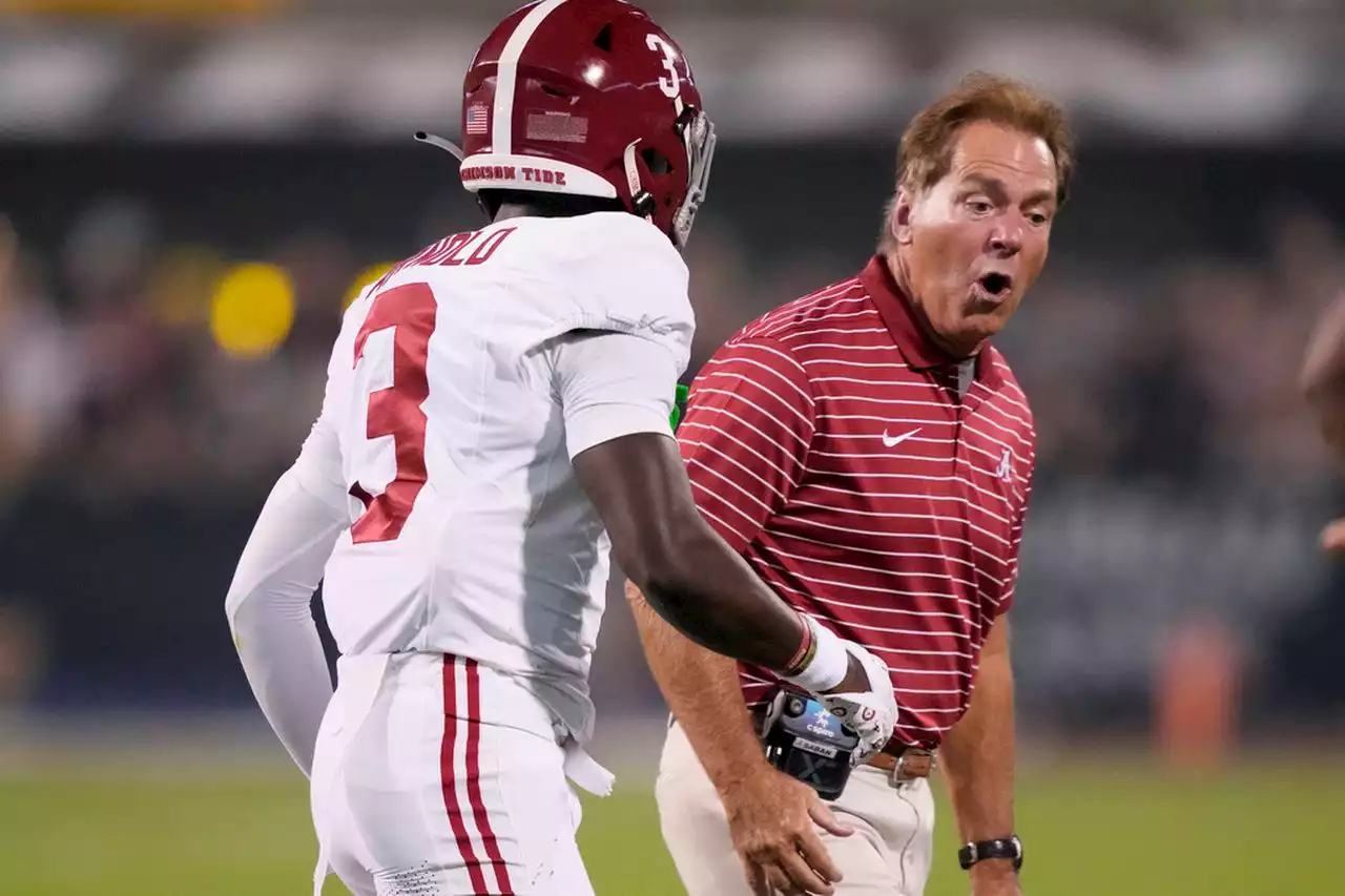 Nick Saban on sideline behavior: ‘Miss Terry told me... to get on their butt’