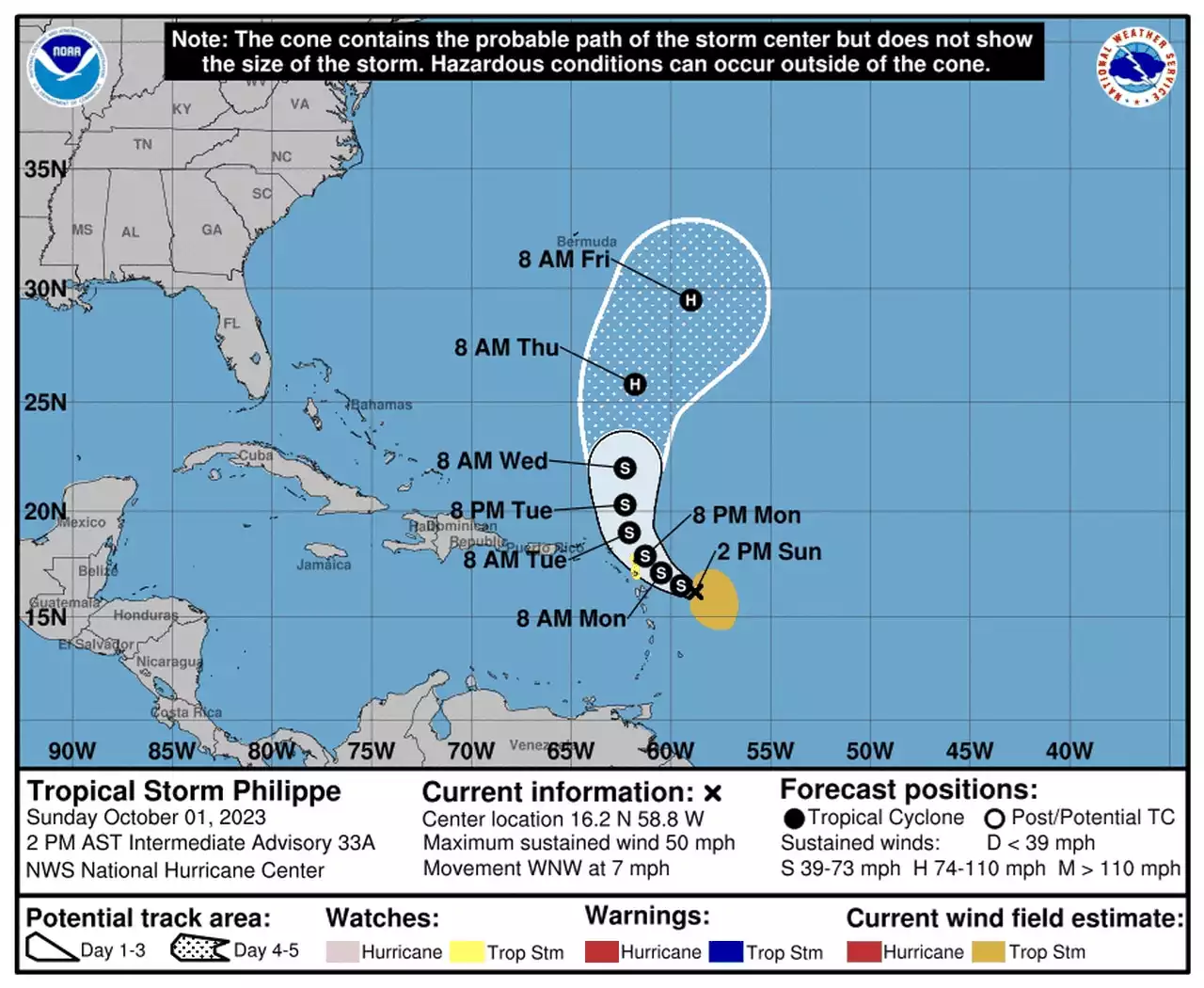 Tropical Storm Philippe on path to brush the Caribbean