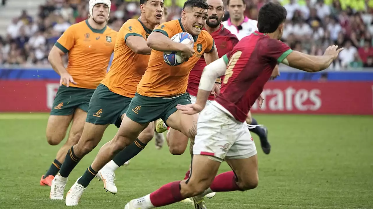 Australia stays in the Rugby World Cup after holding off Portugal