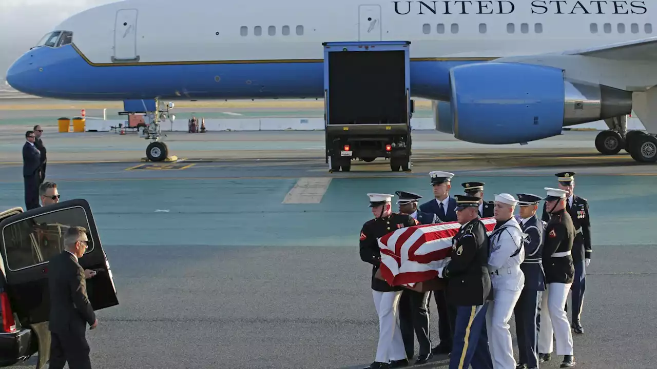 California Sen. Dianne Feinstein's body returns to San Francisco on military flight