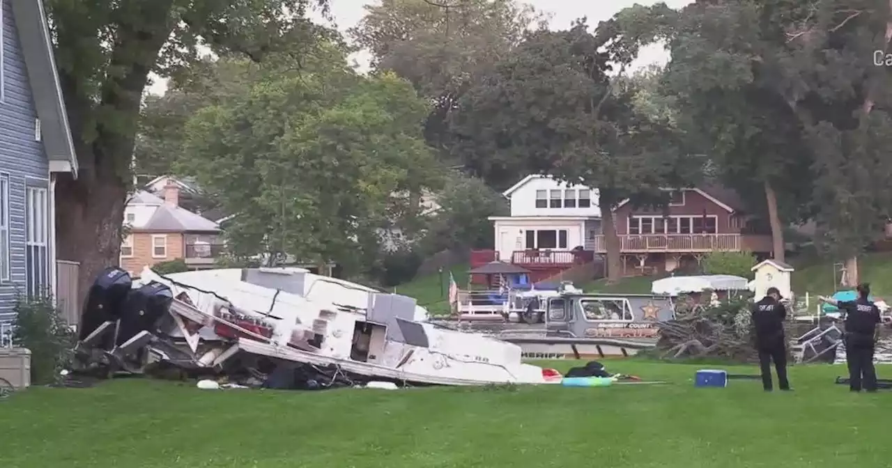 Boat nearly crashes into house, leaving one dead, one seriously hurt