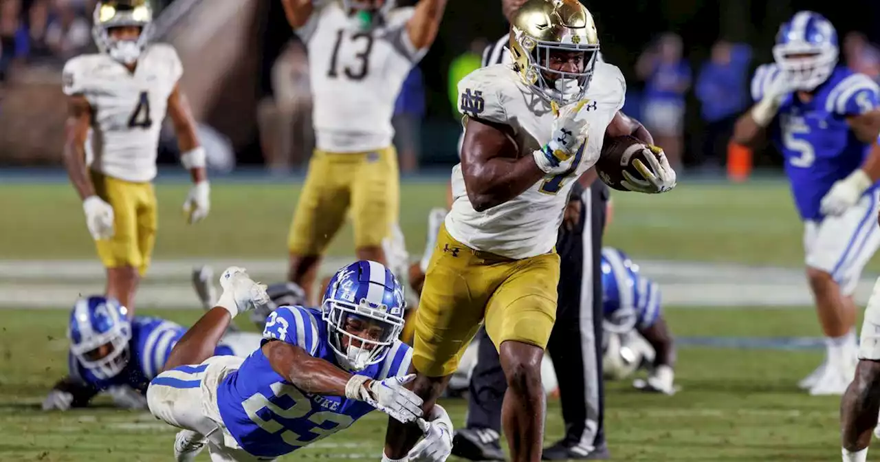 No. 11 Notre Dame rallies late to beat No. 17 Duke 21-14