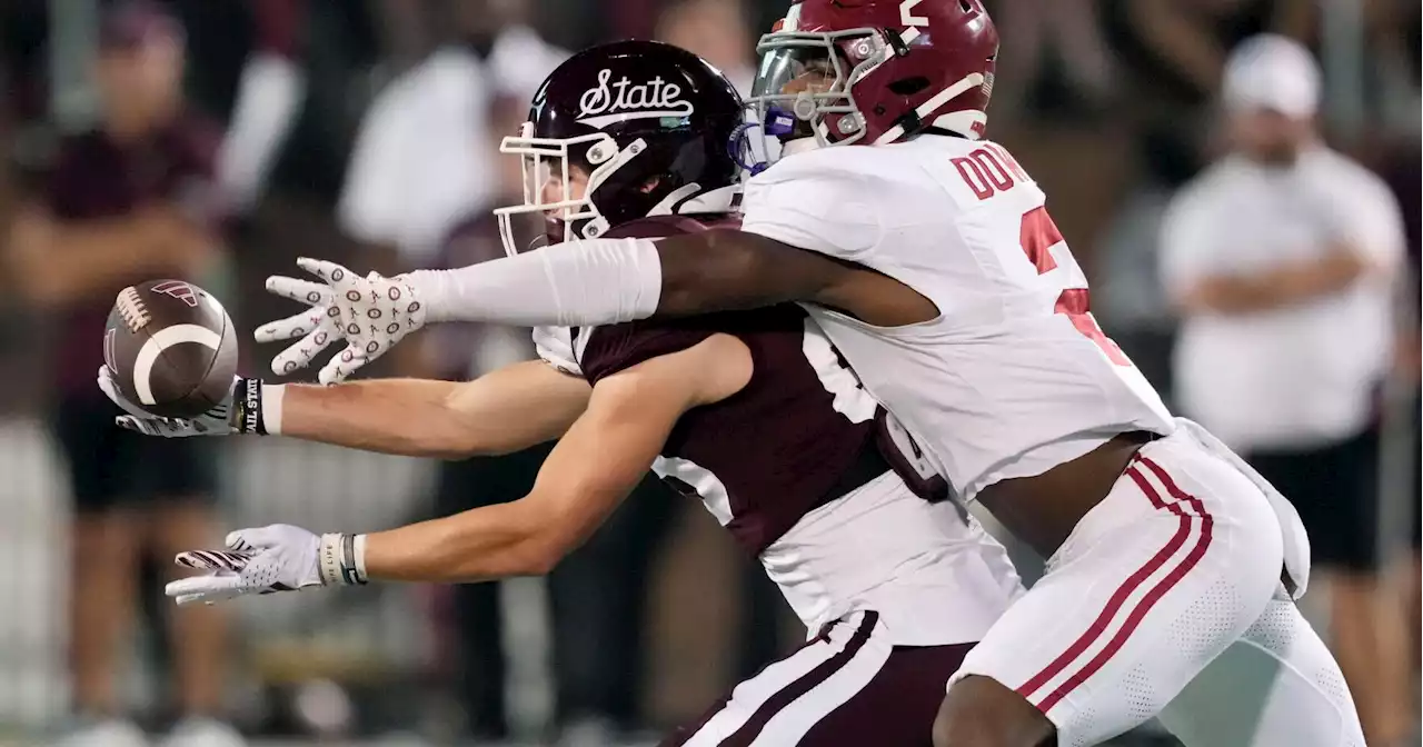 No. 12 Alabama beats Mississippi State for 16th straight time, 40-17 in Starkville