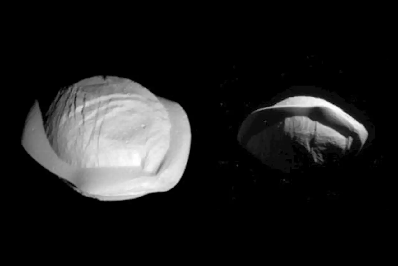 NASA publishes never-before-seen photos of 'ravioli' moon orbiting Saturn