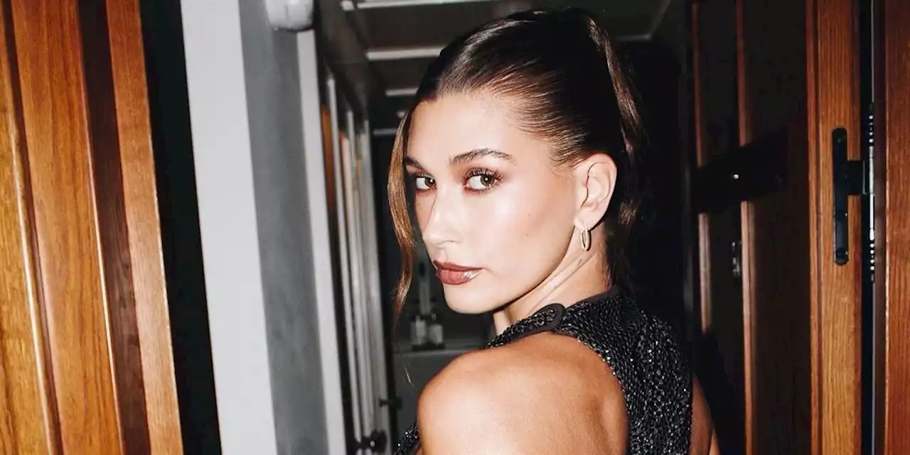 Hailey Bieber Continues Her Style Streak in a Dazzling Mesh Minidress