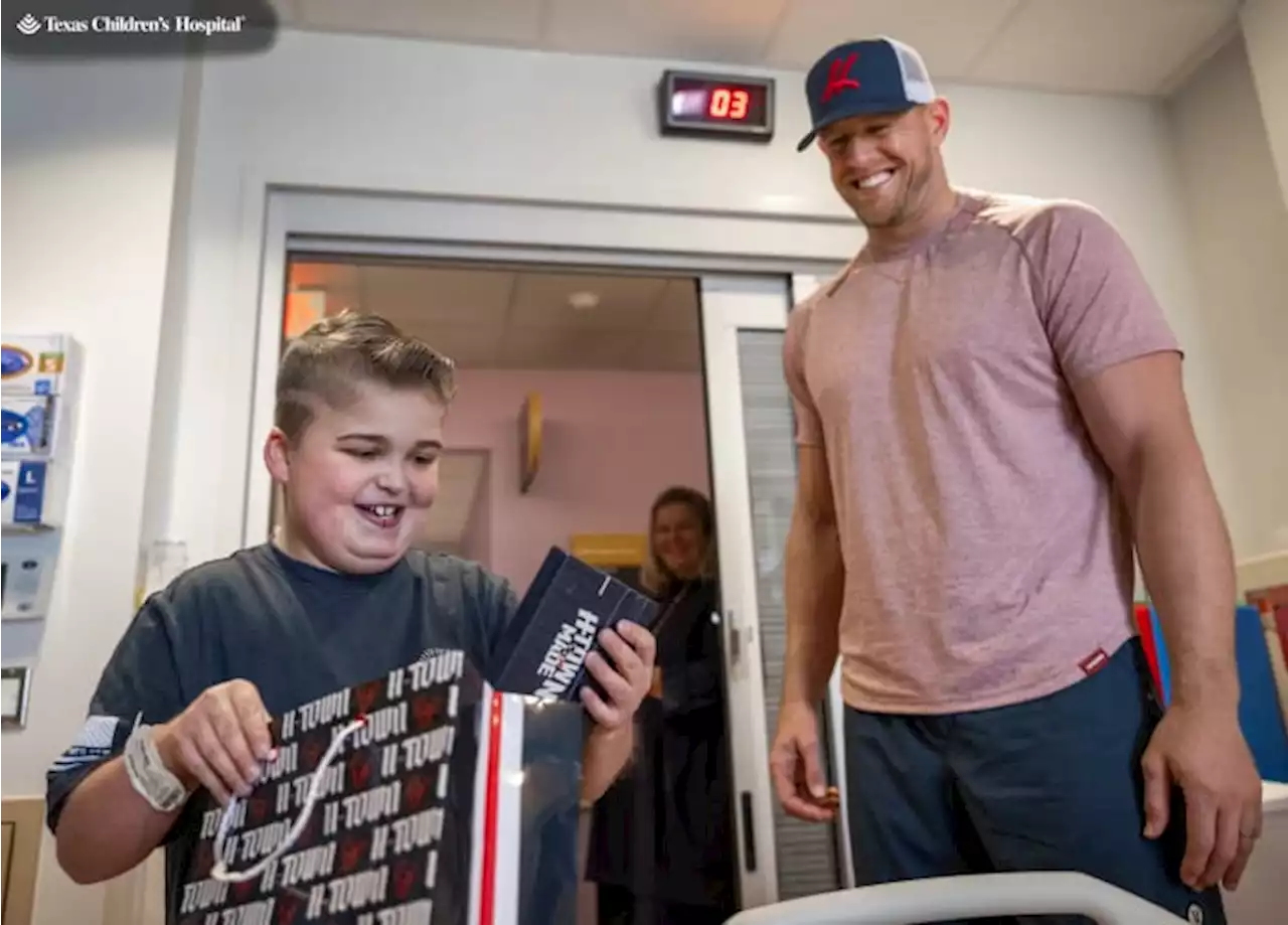 J.J. Watt pays surprise visit to heart patients at Texas Children’s Hospital