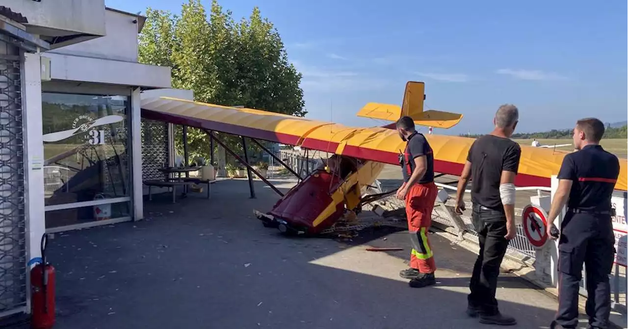 Carpentras : l’avion, en plein démarrage, roule sans pilote et percute le club-house