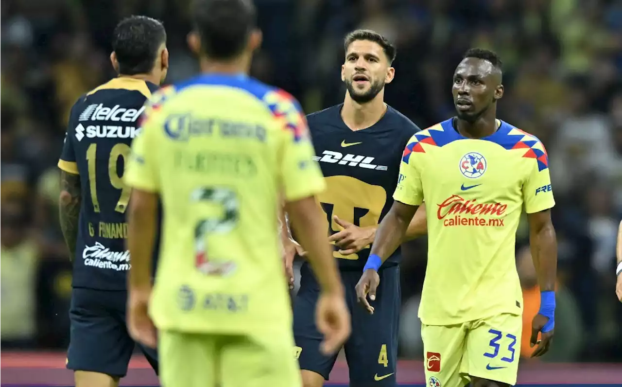 Jugadores de América y Pumas arman trifulca en el Estadio Azteca