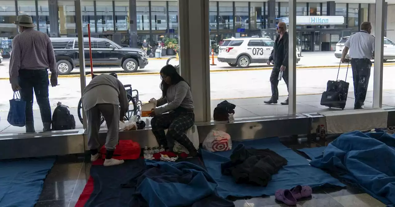 Chicago is keeping hundreds of migrants at airports while waiting on shelters and tents