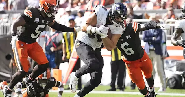 Lamar Jackson has 4 TDs as Ravens roll to 28-3 win over Browns and rookie  QB Thompson-Robinson - Newsday