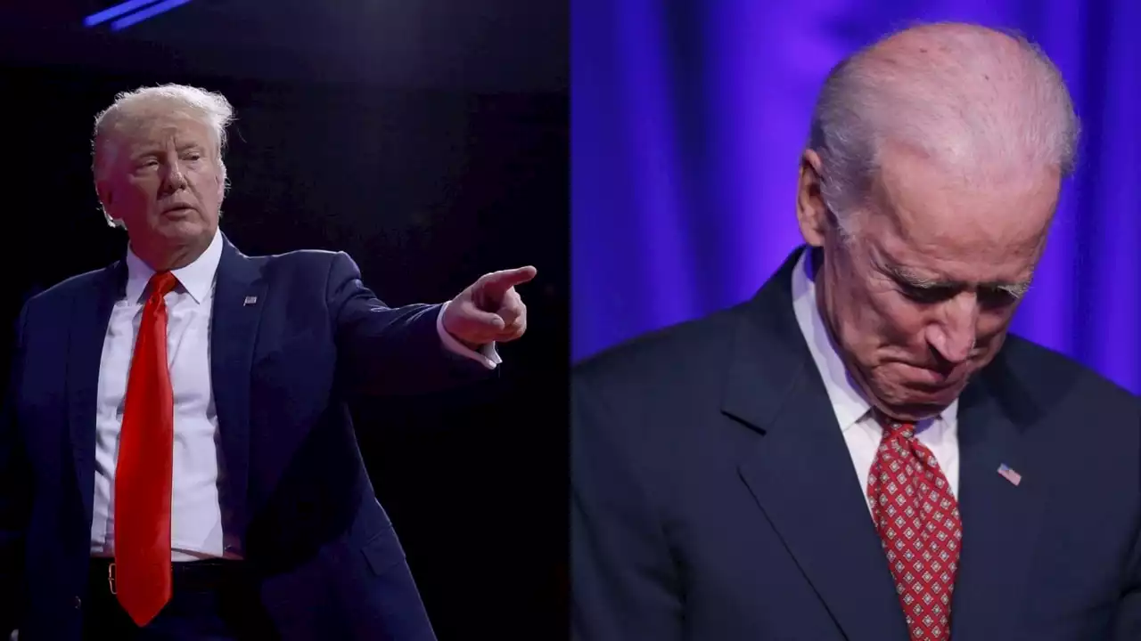 Donald Trump mocks Joe Biden’s ‘inability to find his way off a stage’