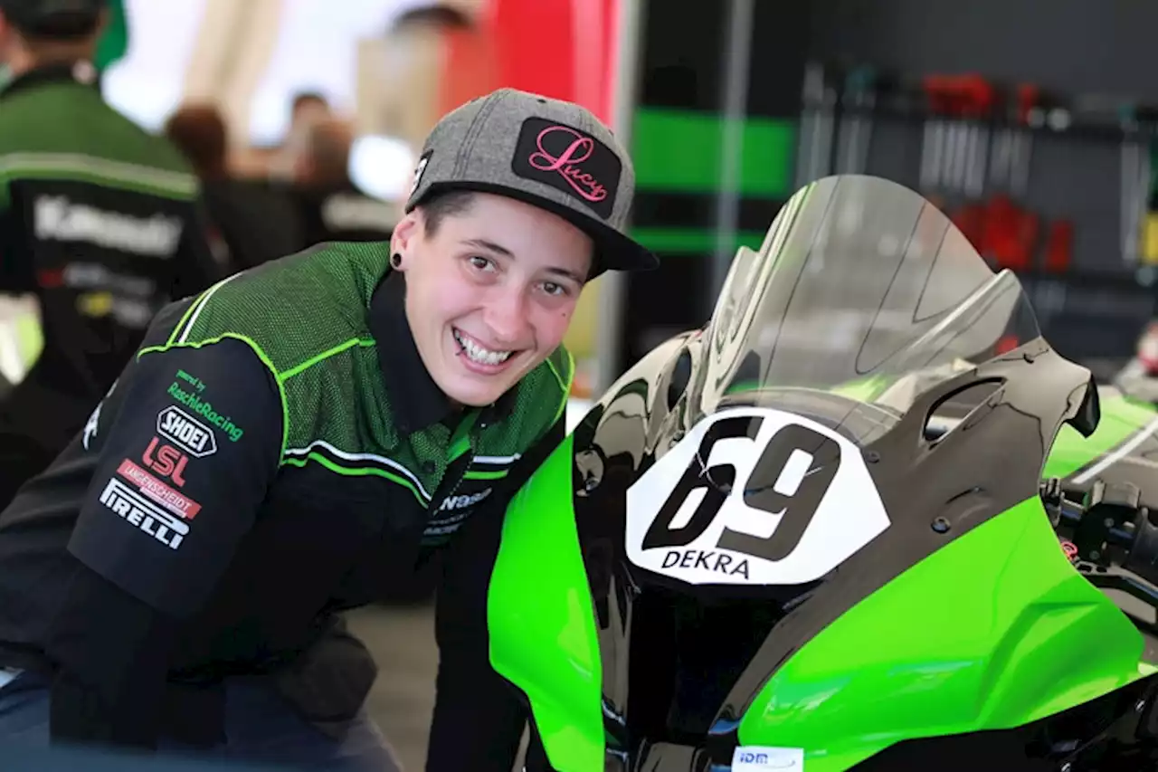 Lucy Glöckner auf Tuchfühlung mit IDM Kawasaki