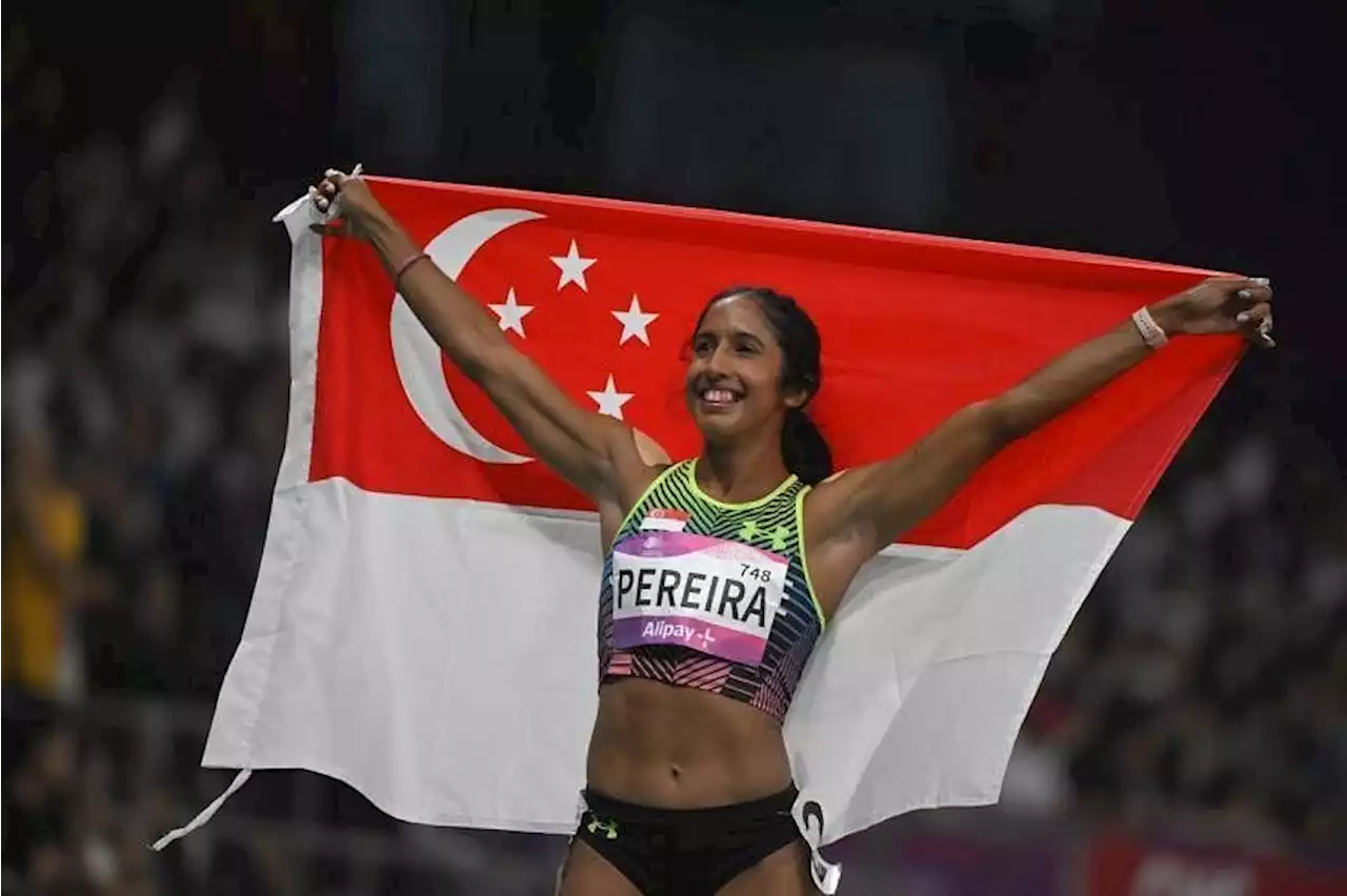 Singapore's Shanti Pereira clinches 100m silver medal at Asian Games - country's first athletics medal at the Asian Games since 1974