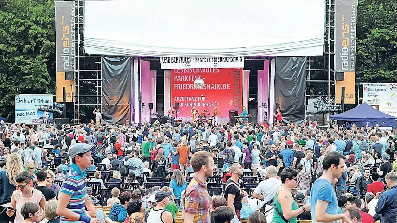 Queere Feier für alle : LesBiSchwules Parkfest im Freiluftkino Friedrichshain