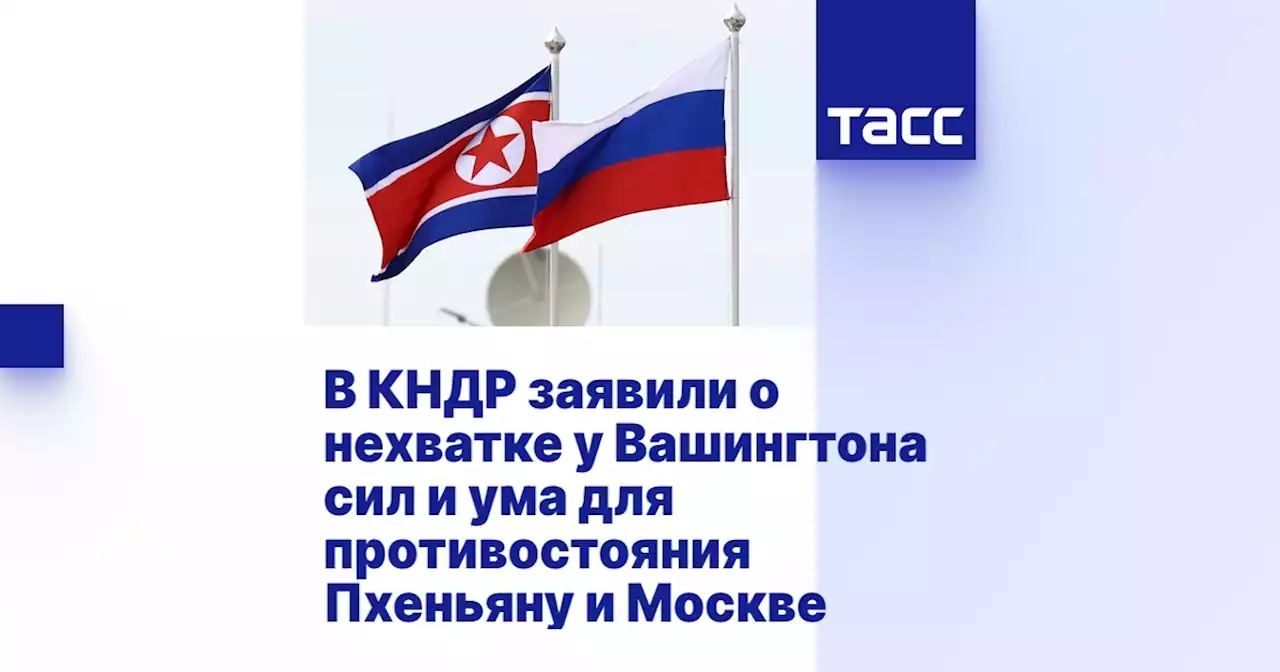 В КНДР заявили о нехватке у Вашингтона сил и ума для противостояния Пхеньяну и Москве