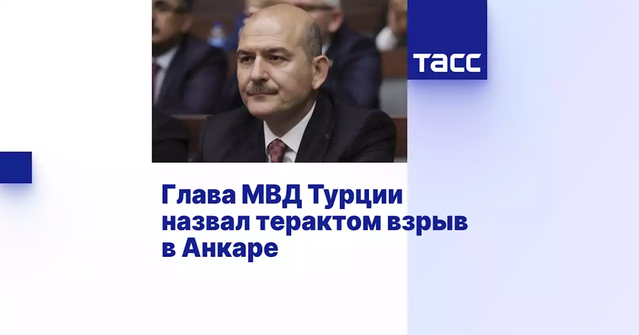 Глава МВД Турции назвал терактом взрыв в Анкаре