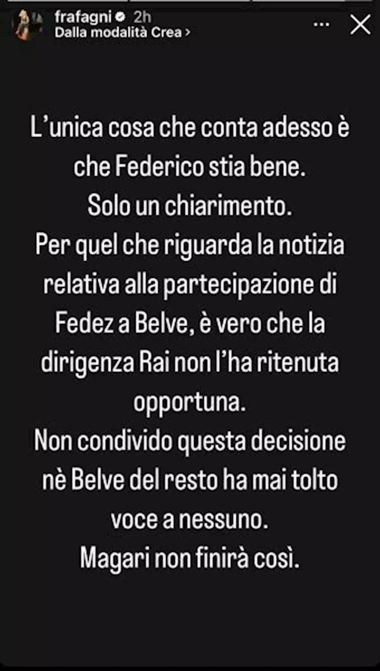 Fedez, Fagnani conferma: 'la Rai non ritiene opportuno invitarlo a Belve, non condivido'