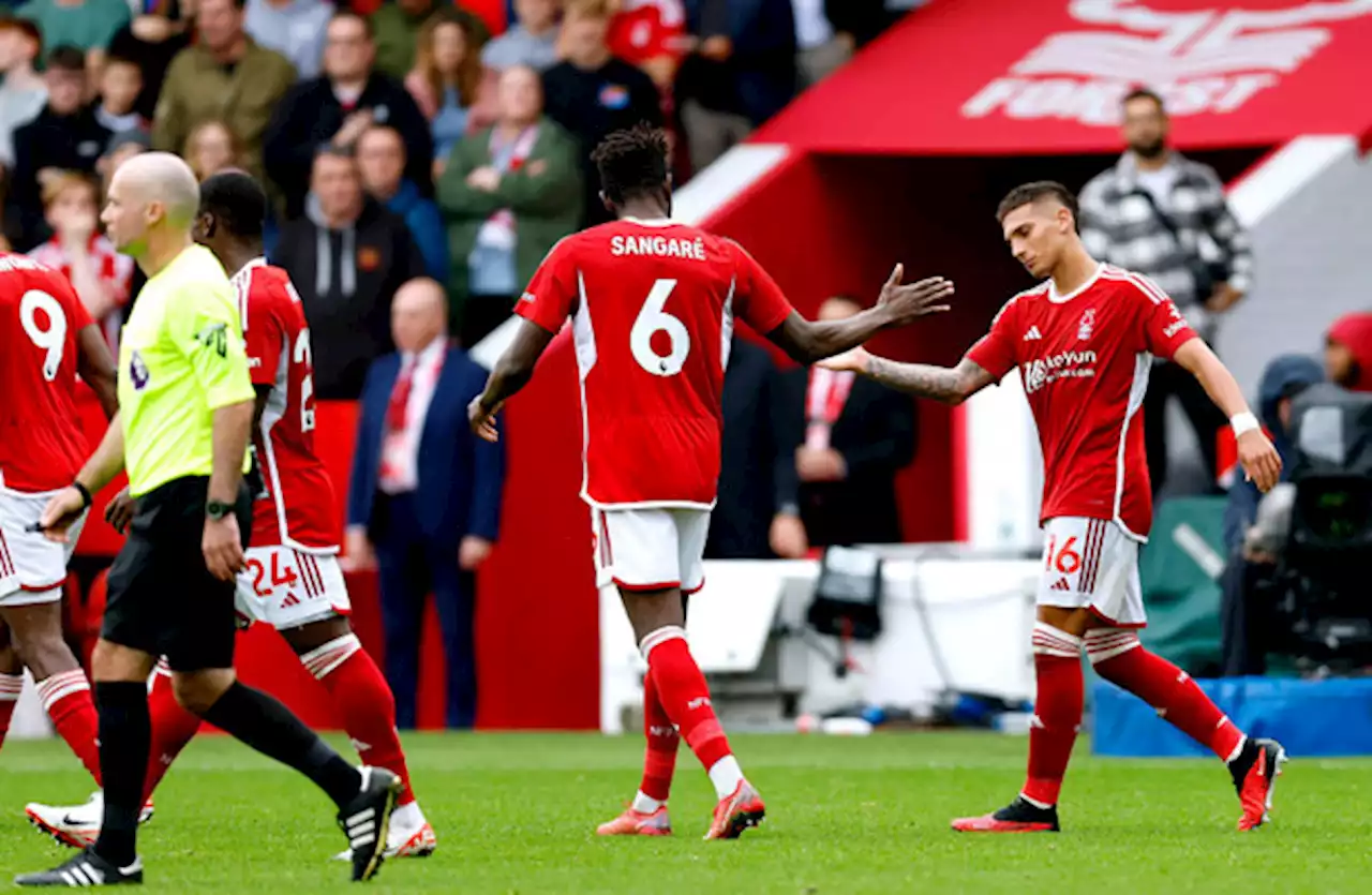 Nicolas Dominguez earns point for 10-man Nottingham Forest against Brentford