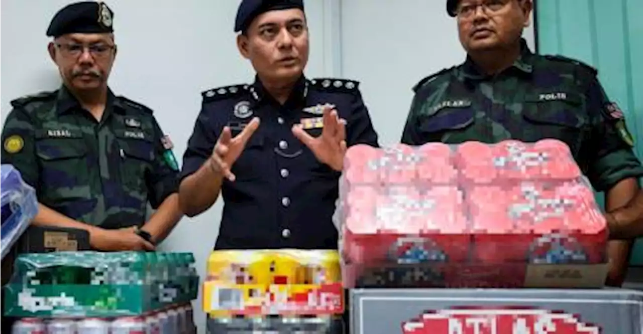 Polis rampas minuman keras bernilai RM1.5 juta, tahan tiga individu