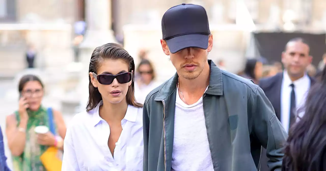 Austin Butler, Kaia Gerber Hold Hands at Valentino Fashion Week Show